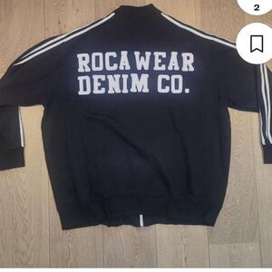 Baggy Oversized ROCAWEAR Zip Up Track Top Sweatshirt